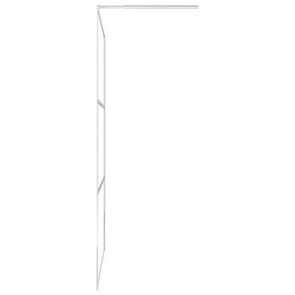 Walk-in Shower Wall with Shelf Chrome 115x195 cm