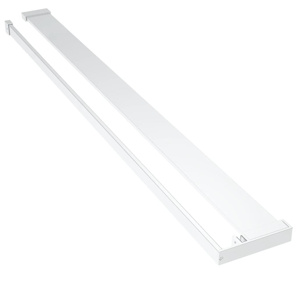 Walk-in Shower Wall with Shelf Chrome 115x195 cm