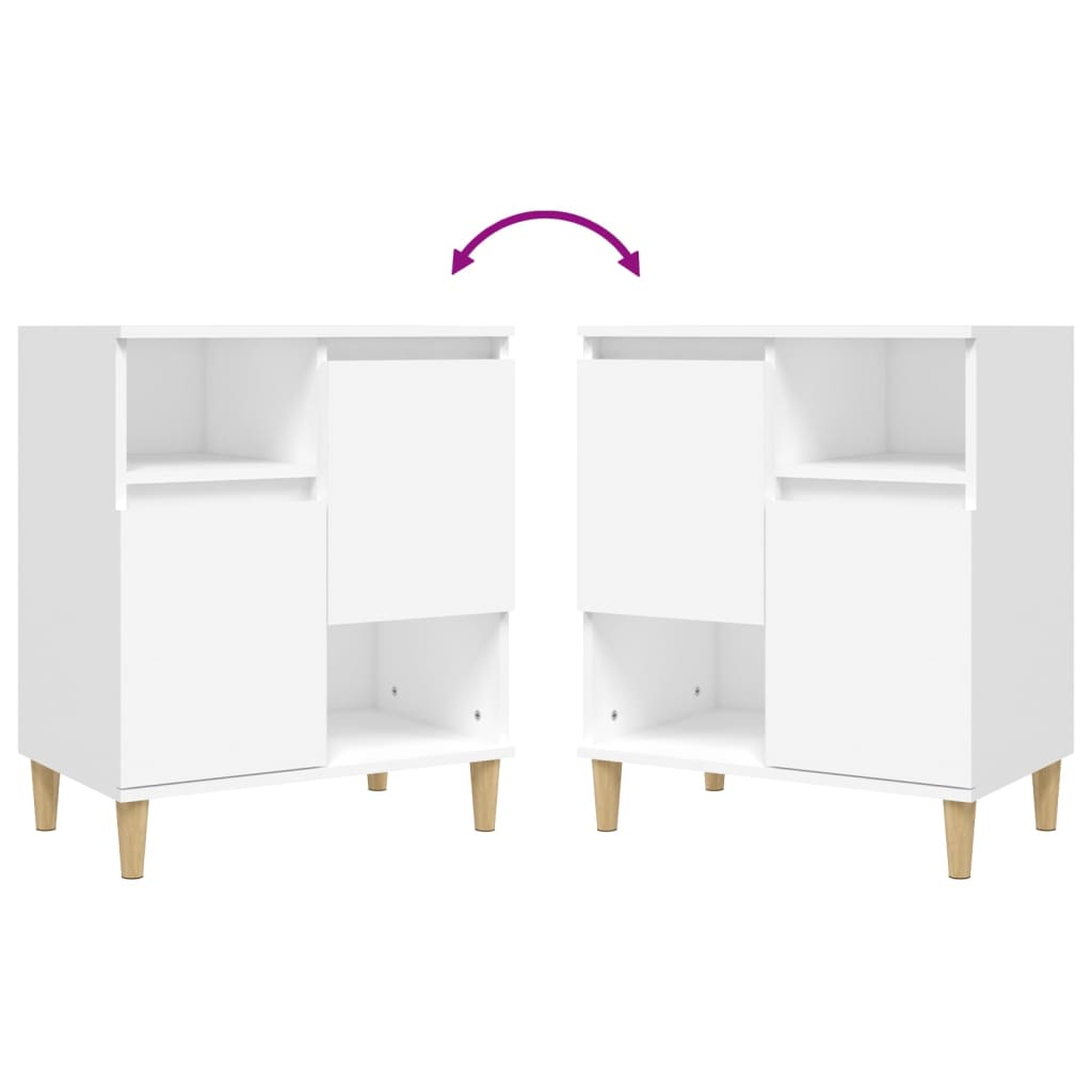 Sideboards 2 pcs White 60x35x70 cm Engineered Wood