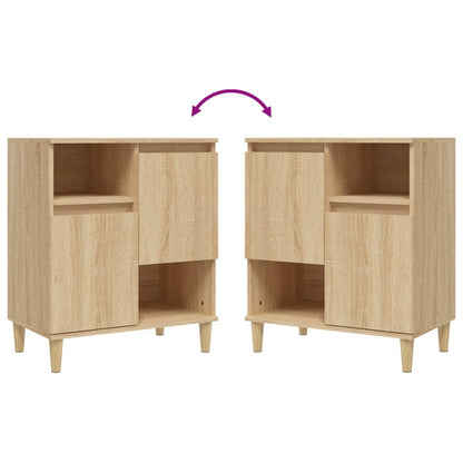 Sideboards 2 pcs Sonoma Oak 60x35x70 cm Engineered Wood