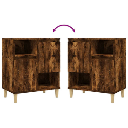 Sideboards 2 pcs Smoked Oak 60x35x70 cm Engineered Wood