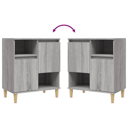 Sideboards 2 pcs Grey Sonoma 60x35x70 cm Engineered Wood