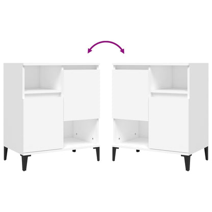 Sideboards 2 pcs White 60x35x70 cm Engineered Wood