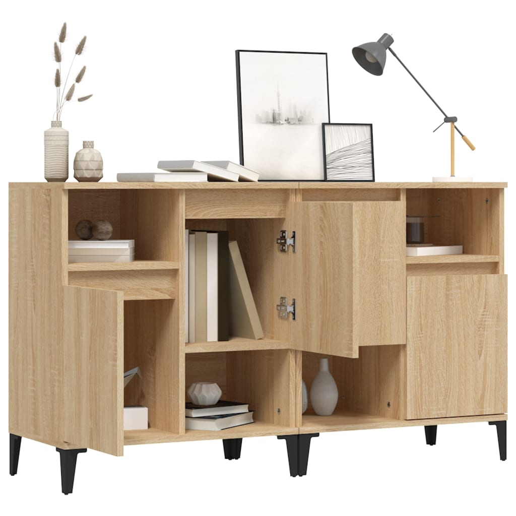 Sideboards 2 pcs Sonoma Oak 60x35x70 cm Engineered Wood