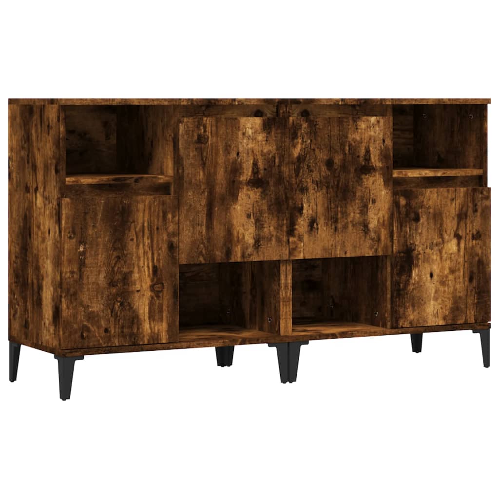 Sideboards 2 pcs Smoked Oak 60x35x70 cm Engineered Wood
