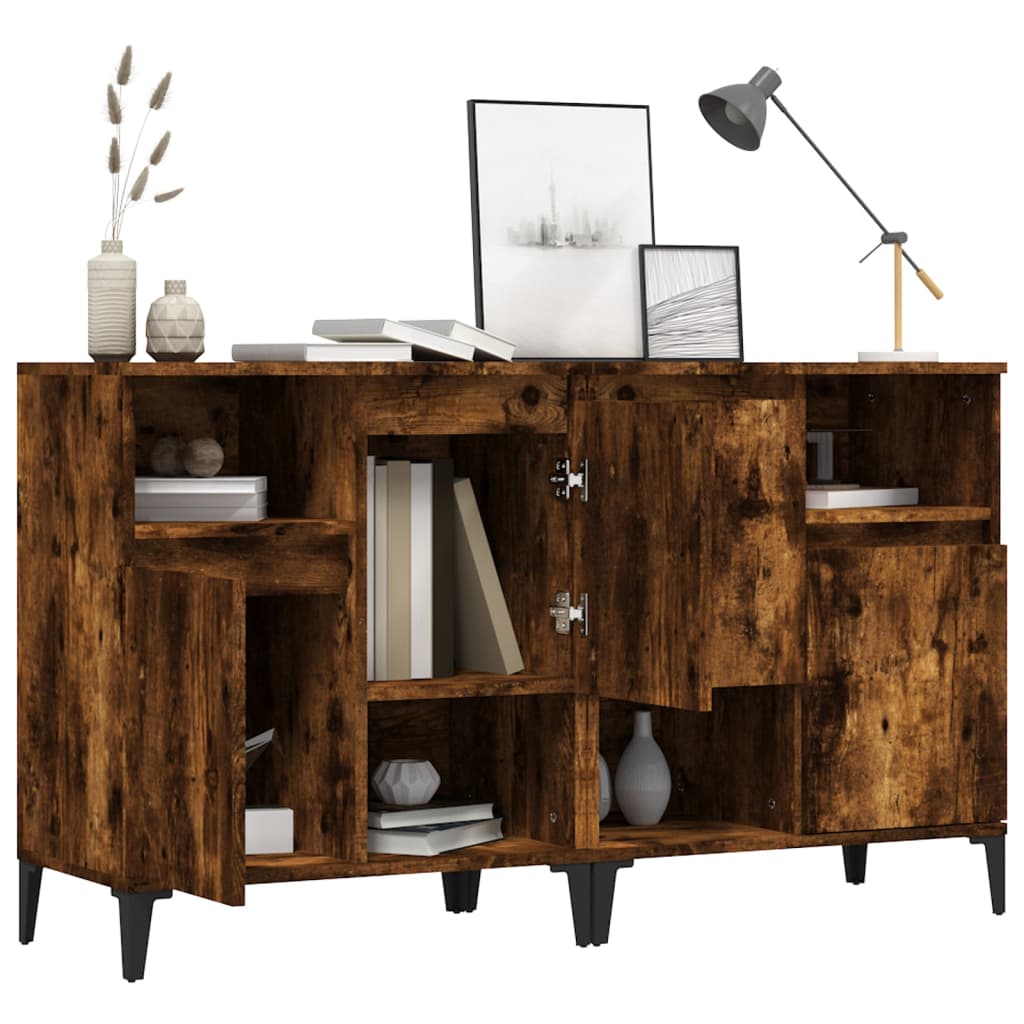 Sideboards 2 pcs Smoked Oak 60x35x70 cm Engineered Wood