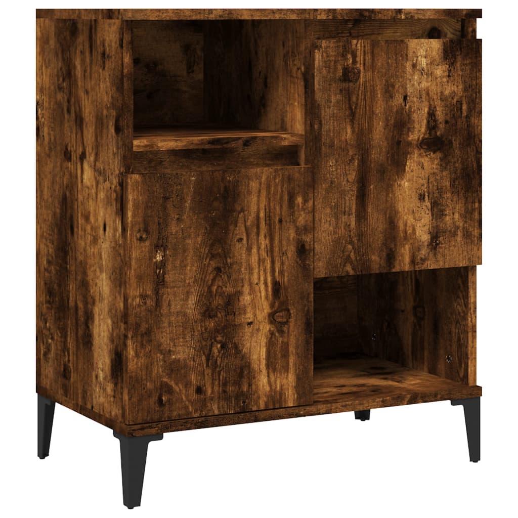 Sideboards 2 pcs Smoked Oak 60x35x70 cm Engineered Wood