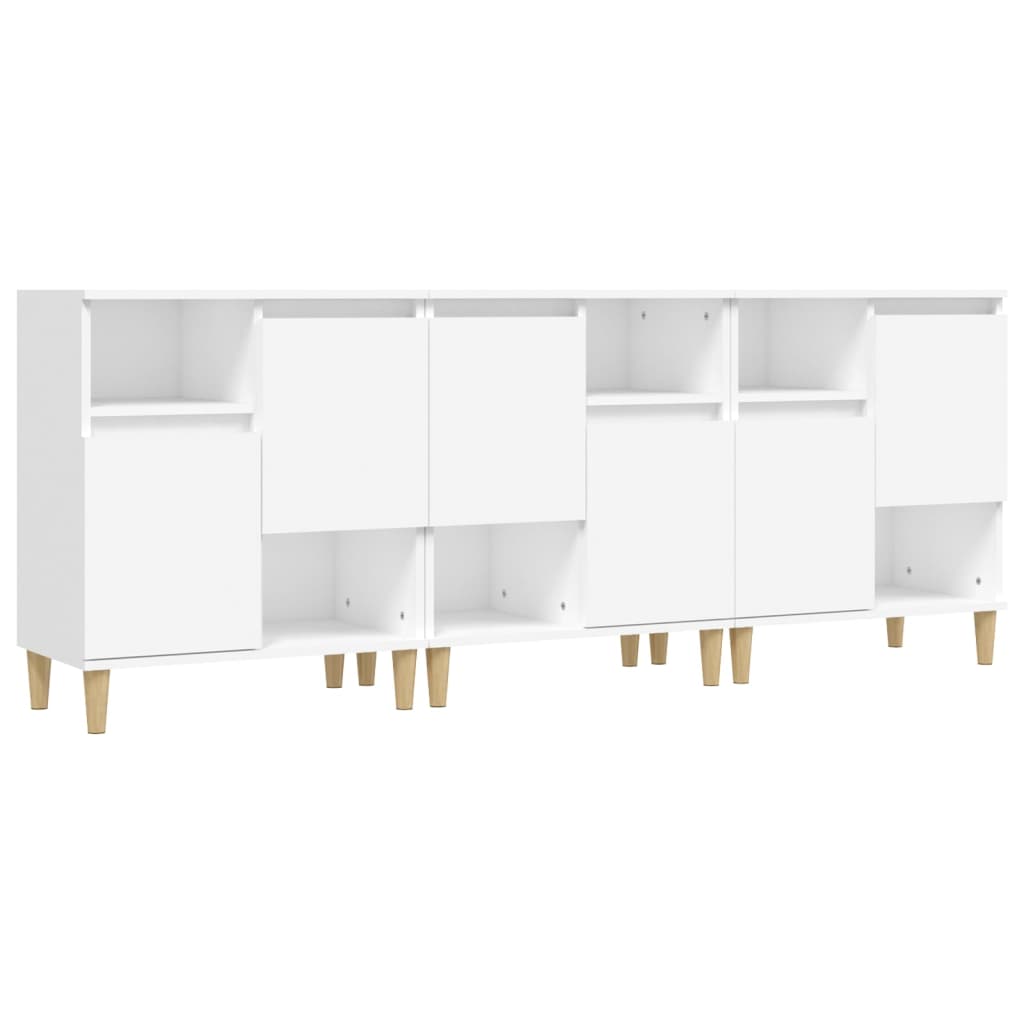 Sideboards 3 pcs White 60x35x70 cm Engineered Wood