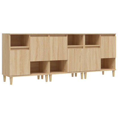 Sideboards 3 pcs Sonoma Oak 60x35x70 cm Engineered Wood