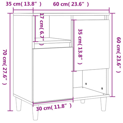 Sideboards 3 pcs Concrete Grey 60x35x70 cm Engineered Wood