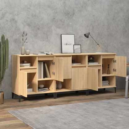 Sideboards 3 pcs Sonoma Oak 60x35x70 cm Engineered Wood