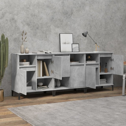 Sideboards 3 pcs Concrete Grey 60x35x70 cm Engineered Wood