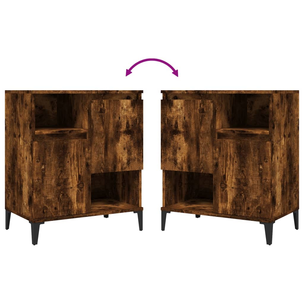 Sideboards 3 pcs Smoked Oak 60x35x70 cm Engineered Wood