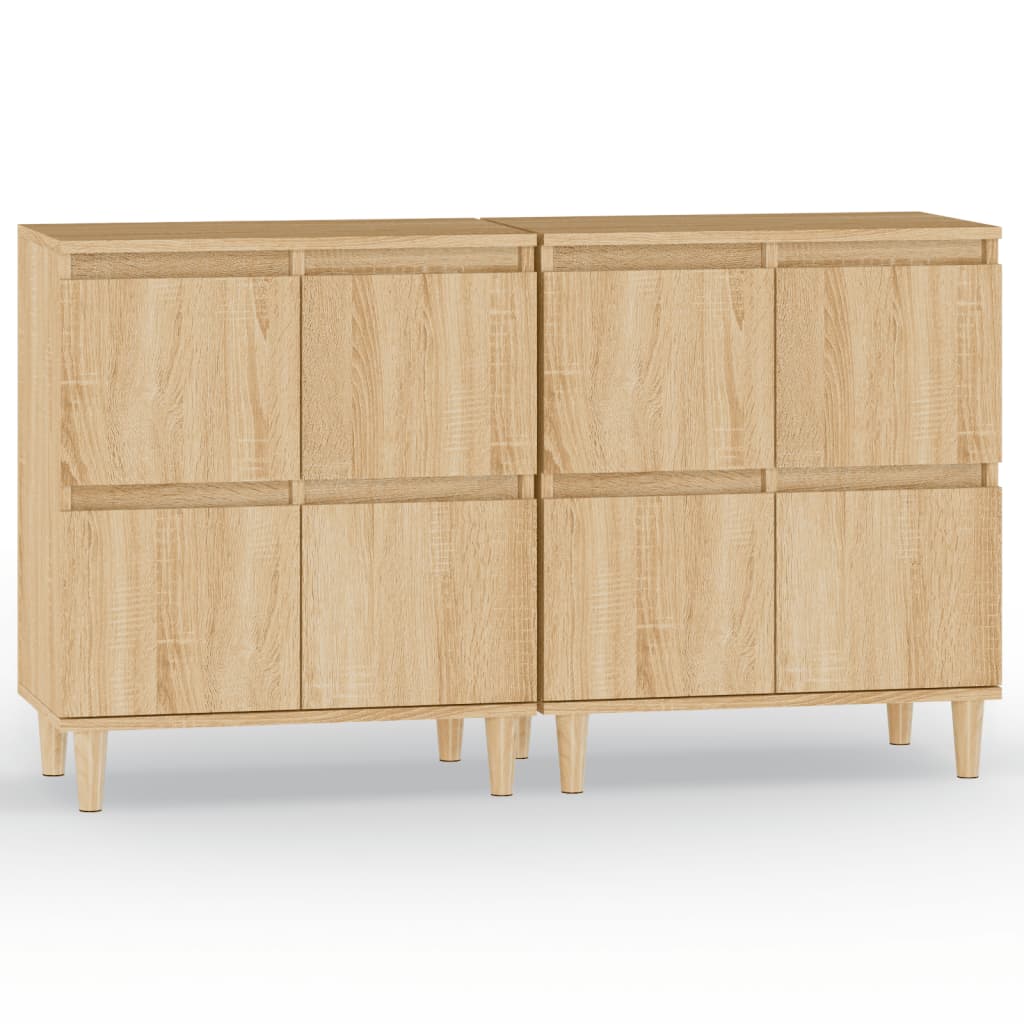 Sideboards 2 pcs Sonoma Oak 60x35x70 cm Engineered Wood