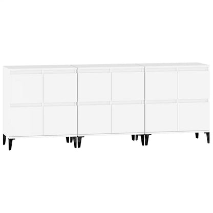 Sideboards 3 pcs White 60x35x70 cm Engineered Wood