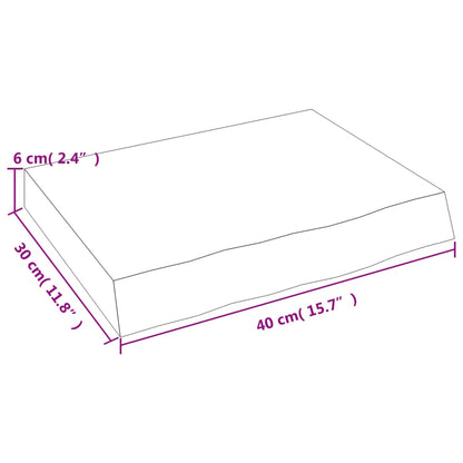 Bathroom Countertop 40x30x(2-6) cm Untreated Solid Wood