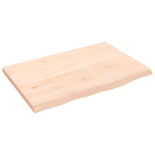 Bathroom Countertop 60x40x2 cm Untreated Solid Wood