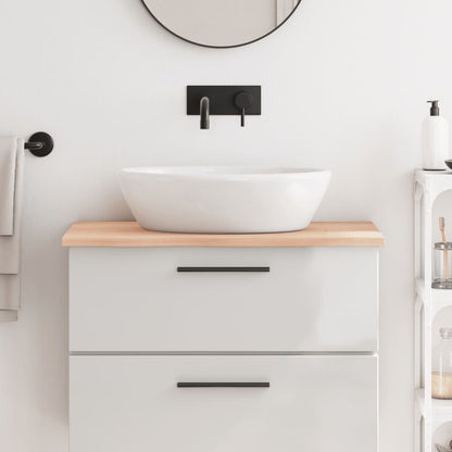 Bathroom Countertop 80x50x2 cm Untreated Solid Wood