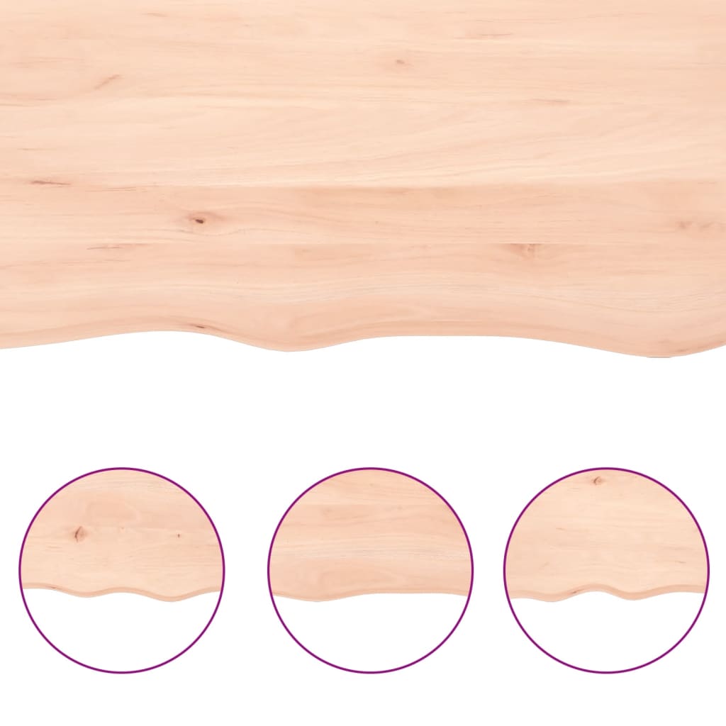 Bathroom Countertop 100x60x(2-4) cm Untreated Solid Wood