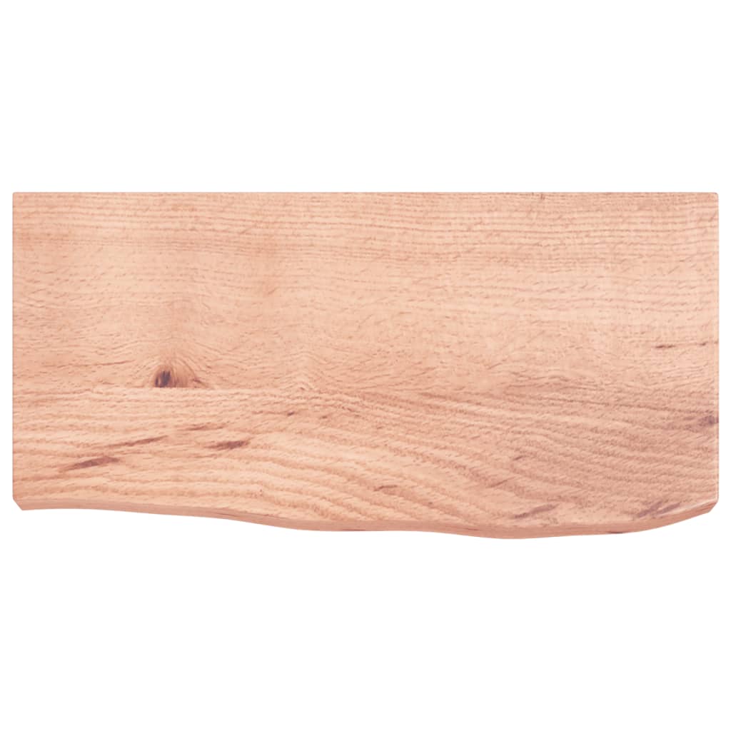 Bathroom Countertop Light Brown 60x30x(2-6) cm Treated Solid Wood