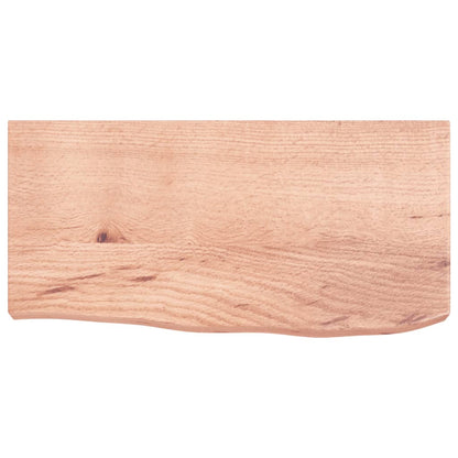 Bathroom Countertop Light Brown 60x30x(2-6) cm Treated Solid Wood