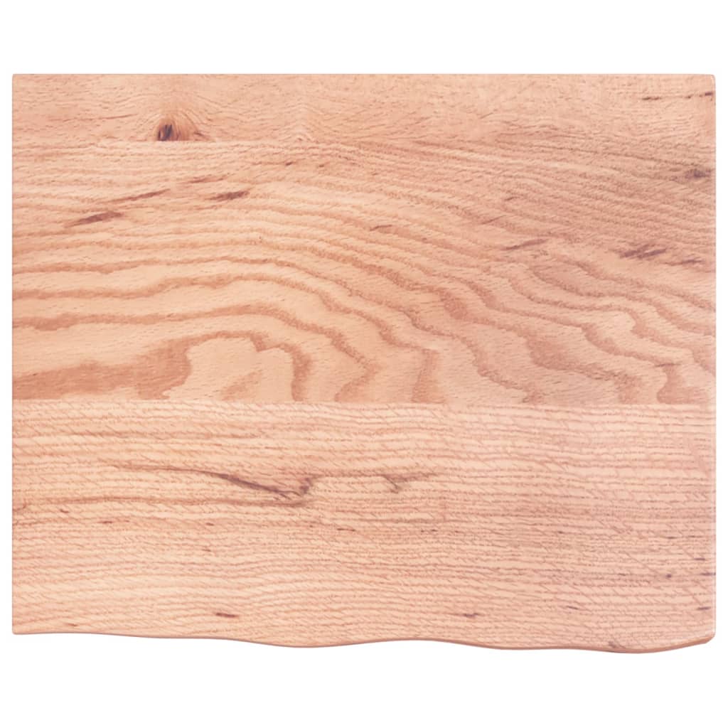 Bathroom Countertop Light Brown 60x50x(2-6) cm Treated Solid Wood