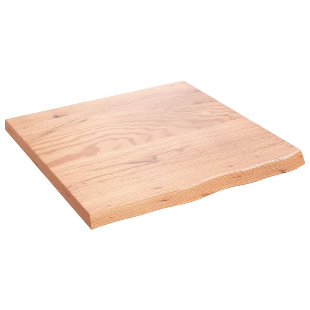 Bathroom Countertop Light Brown 60x60x(2-4) cm Treated Solid Wood