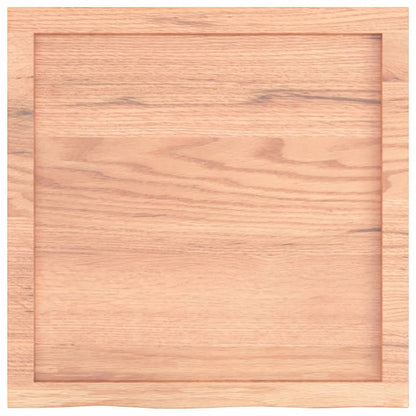 Bathroom Countertop Light Brown 60x60x(2-6) cm Treated Solid Wood