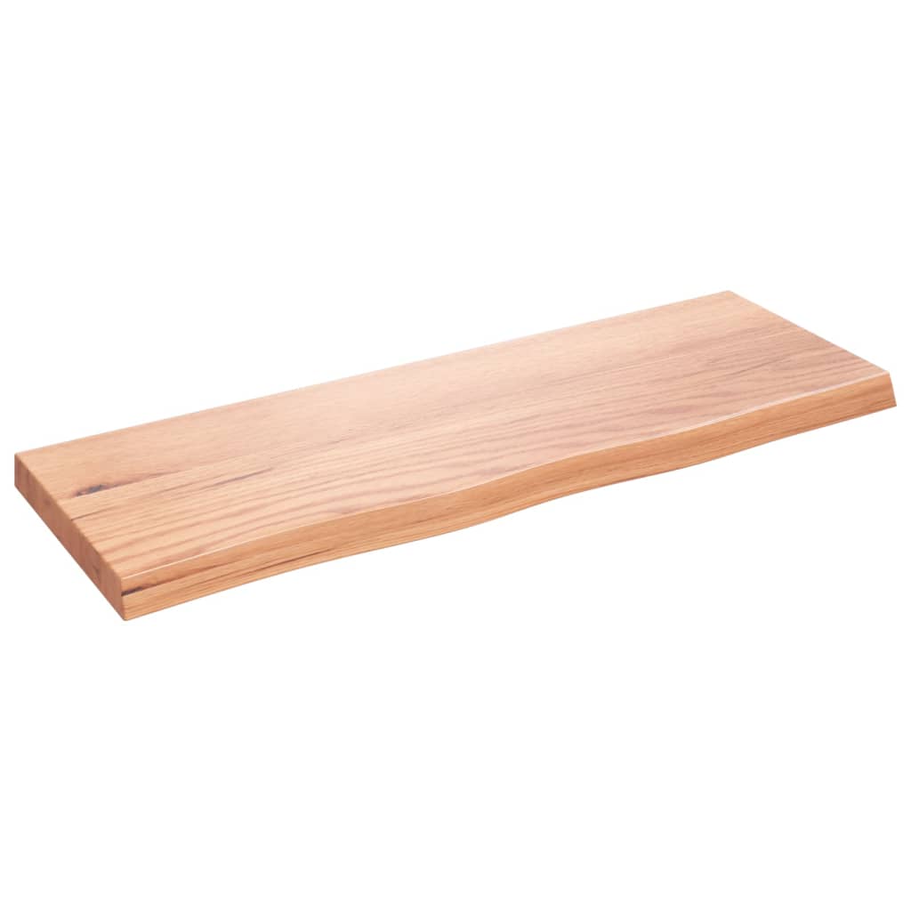 Bathroom Countertop Light Brown 80x30x(2-4) cm Treated Solid Wood