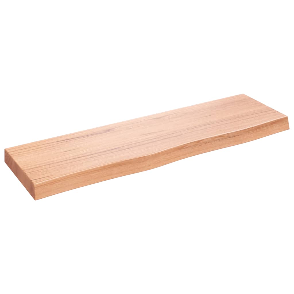 Bathroom Countertop Light Brown 100x30x(2-6)cm Treated Solid Wood