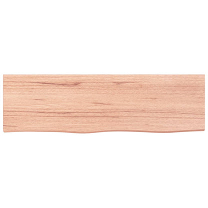 Bathroom Countertop Light Brown 100x30x(2-6)cm Treated Solid Wood