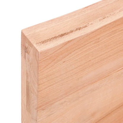 Bathroom Countertop Light Brown 100x50x(2-6)cm Treated Solid Wood