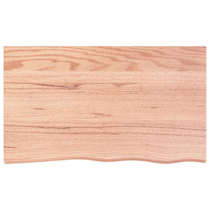 Bathroom Countertop Light Brown 100x60x2 cm Treated Solid Wood