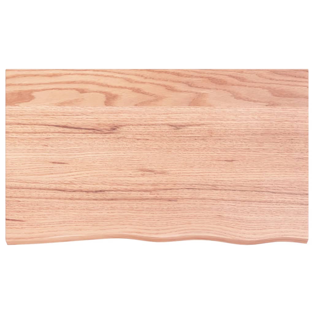 Bathroom Countertop Light Brown 100x60x(2-4)cm Treated Solid Wood