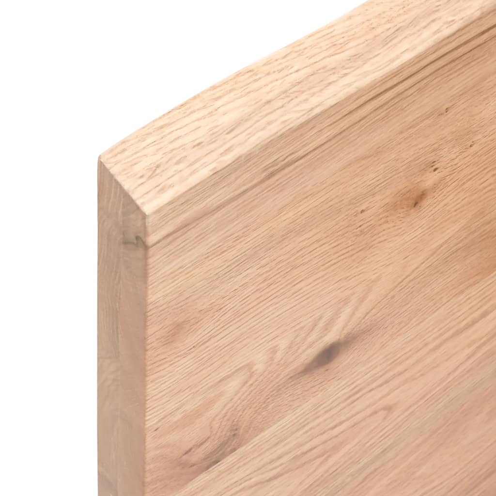 Bathroom Countertop Light Brown 100x60x(2-4)cm Treated Solid Wood