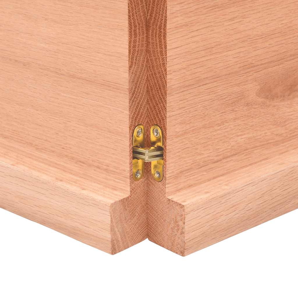 Bathroom Countertop Light Brown 120x60x(2-4)cm Treated Solid Wood