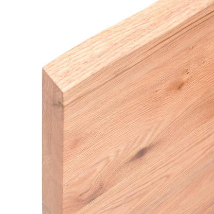 Bathroom Countertop Light Brown 120x60x(2-4)cm Treated Solid Wood