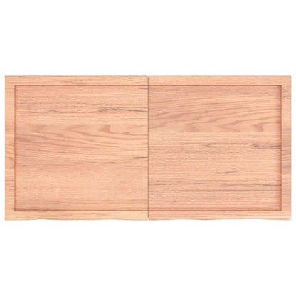 Bathroom Countertop Light Brown 120x60x(2-6)cm Treated Solid Wood