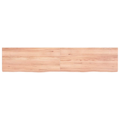 Bathroom Countertop Light Brown 140x30x(2-4)cm Treated Solid Wood