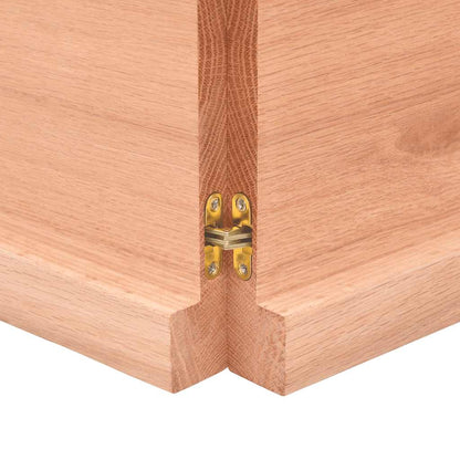 Bathroom Countertop Light Brown 140x50x(2-4)cm Treated Solid Wood