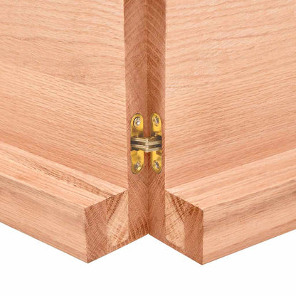 Bathroom Countertop Light Brown 180x50x(2-6)cm Treated Solid Wood