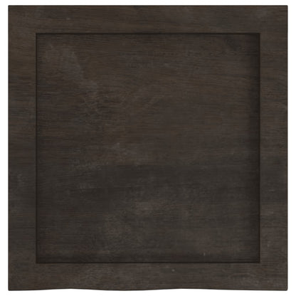 Bathroom Countertop Dark Brown 40x40x(2-4) cm Treated Solid Wood