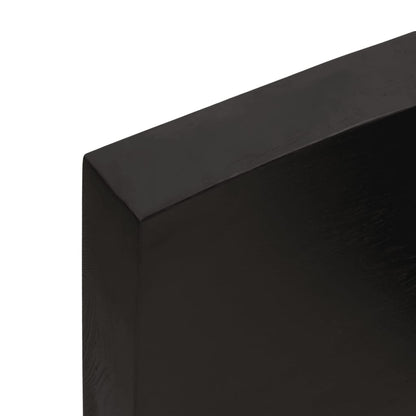 Bathroom Countertop Dark Brown 60x50x(2-4) cm Treated Solid Wood
