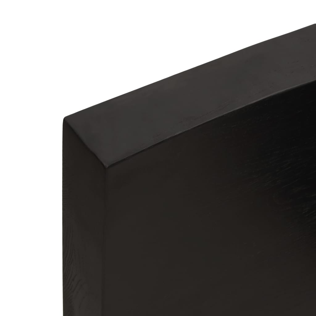 Bathroom Countertop Dark Brown 100x50x(2-6) cm Treated Solid Wood