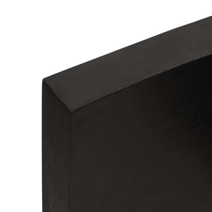Bathroom Countertop Dark Brown 100x60x(2-6) cm Treated Solid Wood