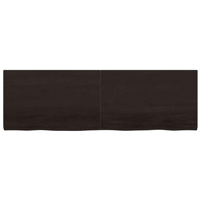 Bathroom Countertop Dark Brown 160x50x(2-4) cm Treated Solid Wood