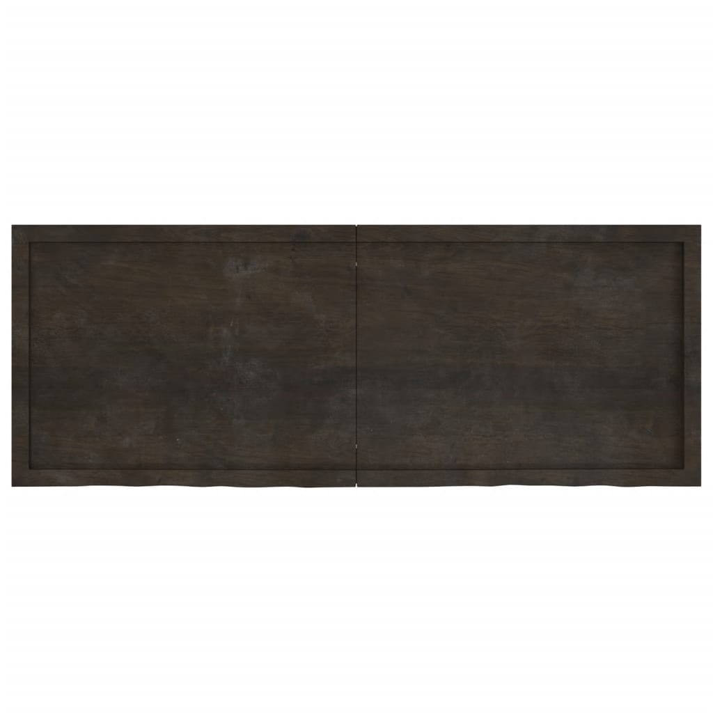 Bathroom Countertop Dark Brown 160x60x(2-6) cm Treated Solid Wood