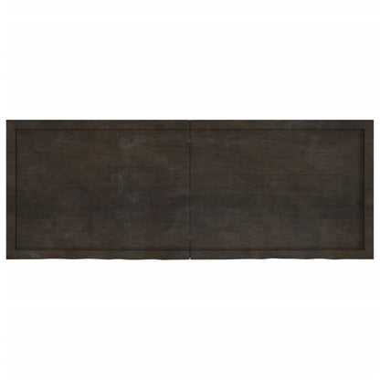 Bathroom Countertop Dark Brown 160x60x(2-6) cm Treated Solid Wood