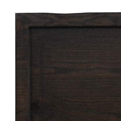Bathroom Countertop Dark Brown 180x60x(2-4) cm Treated Solid Wood