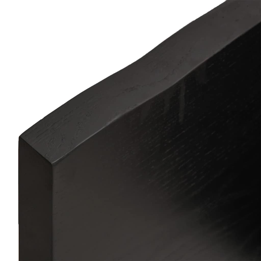 Bathroom Countertop Dark Brown 180x60x(2-4) cm Treated Solid Wood